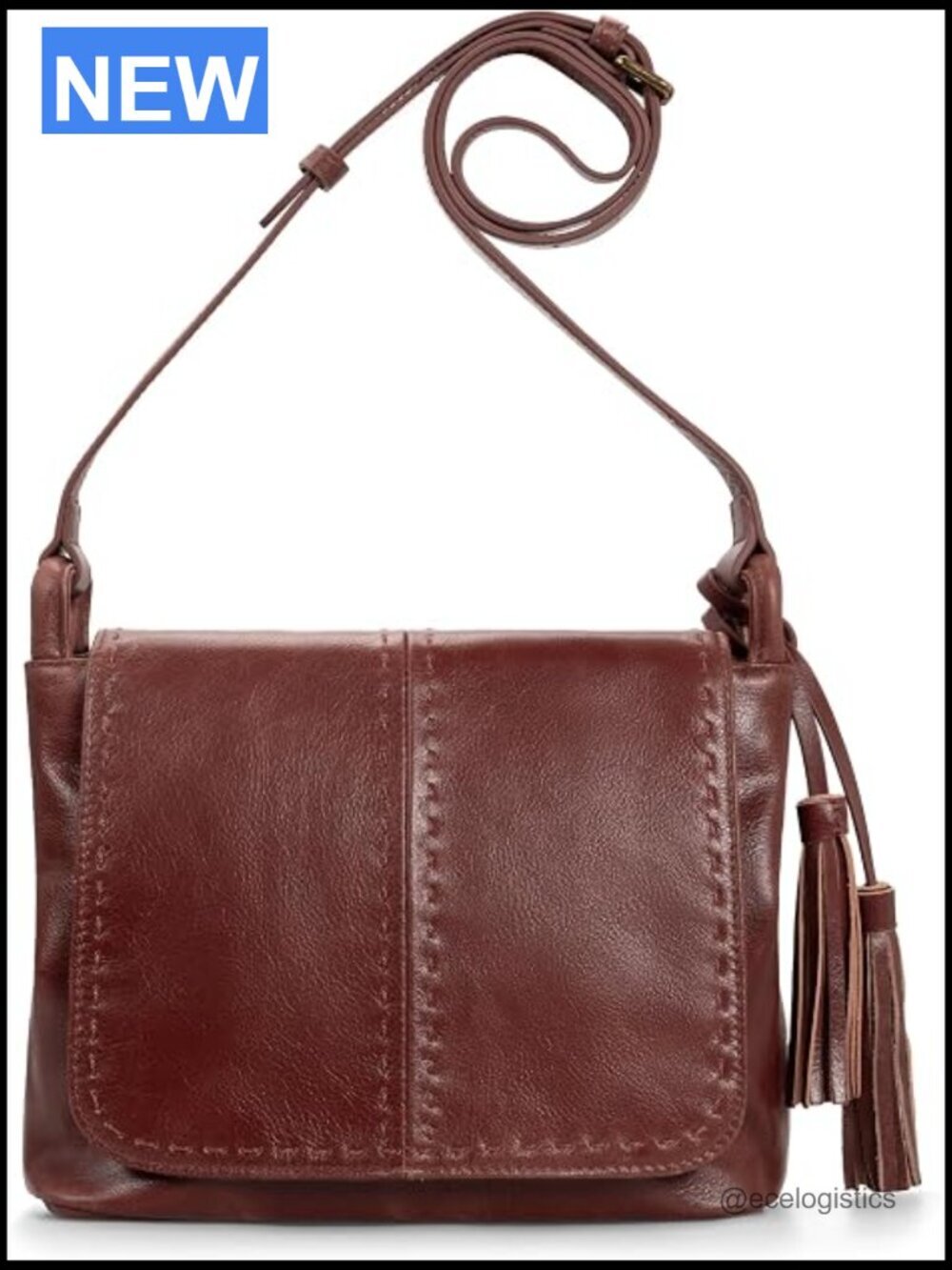 Vintage Genuine Leather Crossbody Bag Multi-Pockets RFID Shoulder Handbag